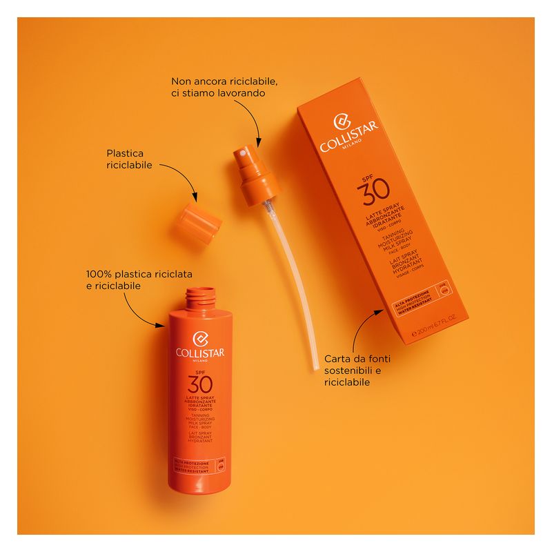 COLLISTAR Latte Spray Abbronzante Idratante Viso - Corpo Spf 30