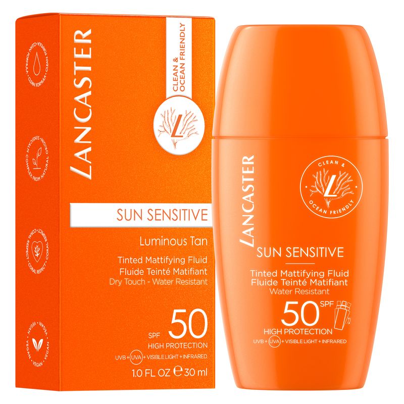 LANCASTER Sun Sensitive Tinted Mattifying Fluid Spf 50 VISO