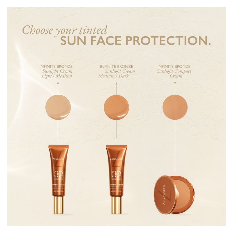 LANCASTER Infinite Bronze Tinted Proctection Spf 30 - Sunlight Cream 01  - Fondotinta Fluido