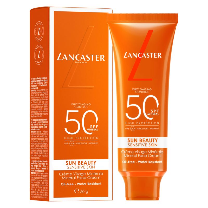 LANCASTER SUN BEAUTY SENSITIVE SKIN MINERAL FACE CREAM SPF 50 MINERAL