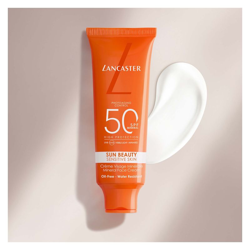 LANCASTER SUN BEAUTY SENSITIVE SKIN MINERAL FACE CREAM SPF 50 MINERAL