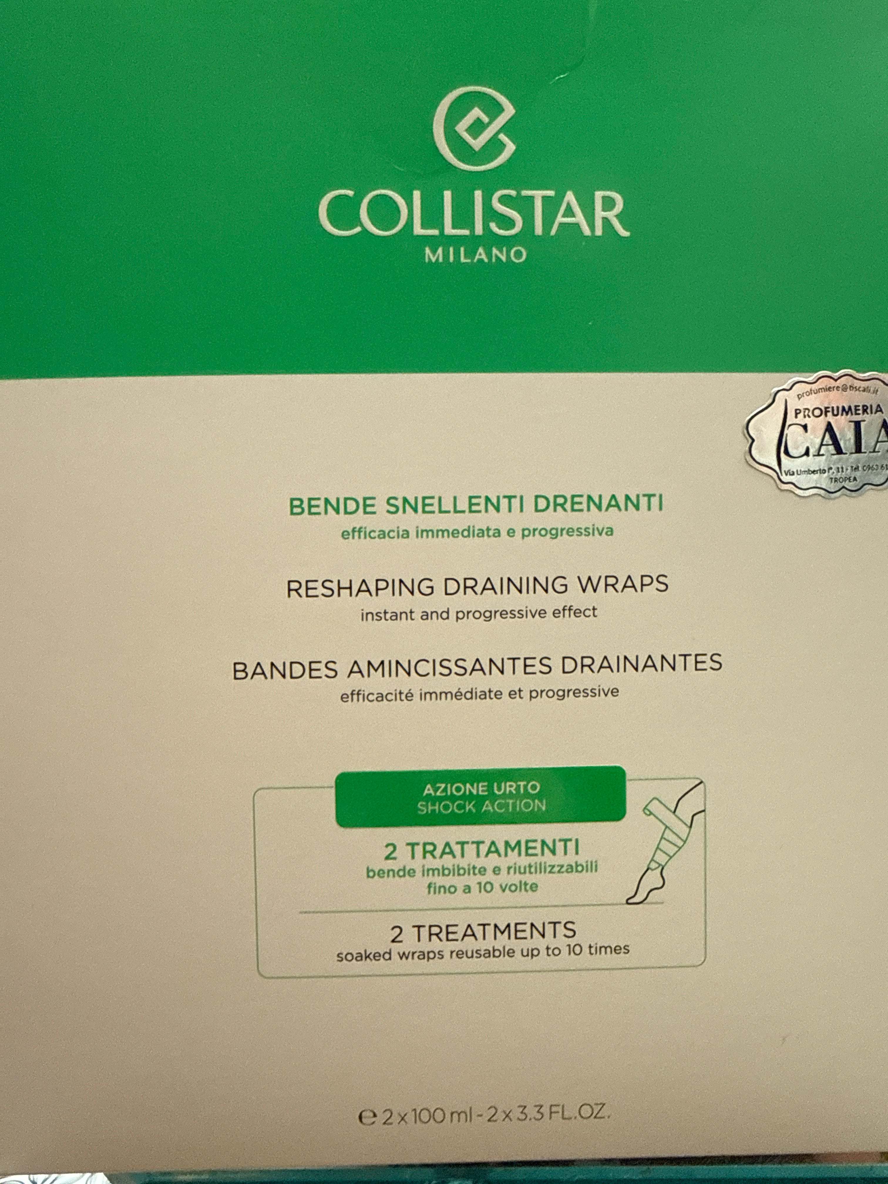 Collistar bende snellenti drenanti due trattamenti 100mlx2￼