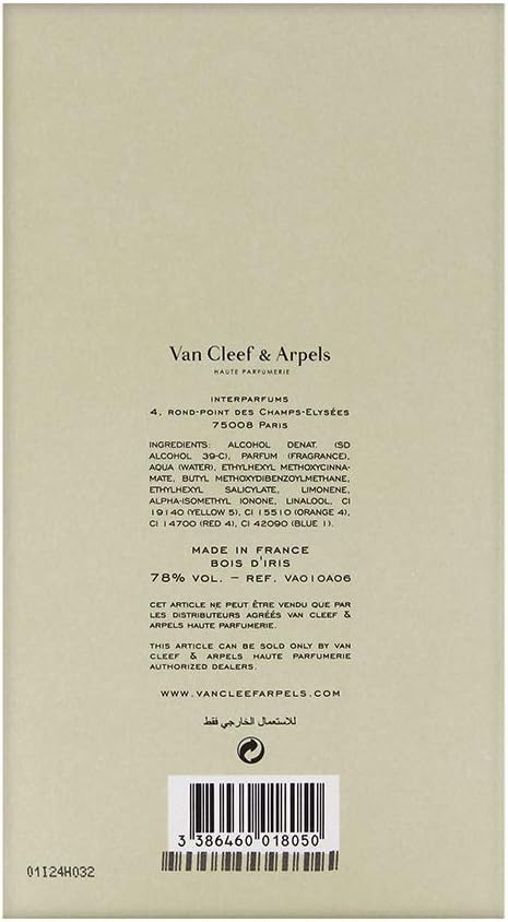 Van Cleef & Arpels Collection Extraordinaire Bois d ' IRIS Eau de Parfum spray 75 ml Unisex