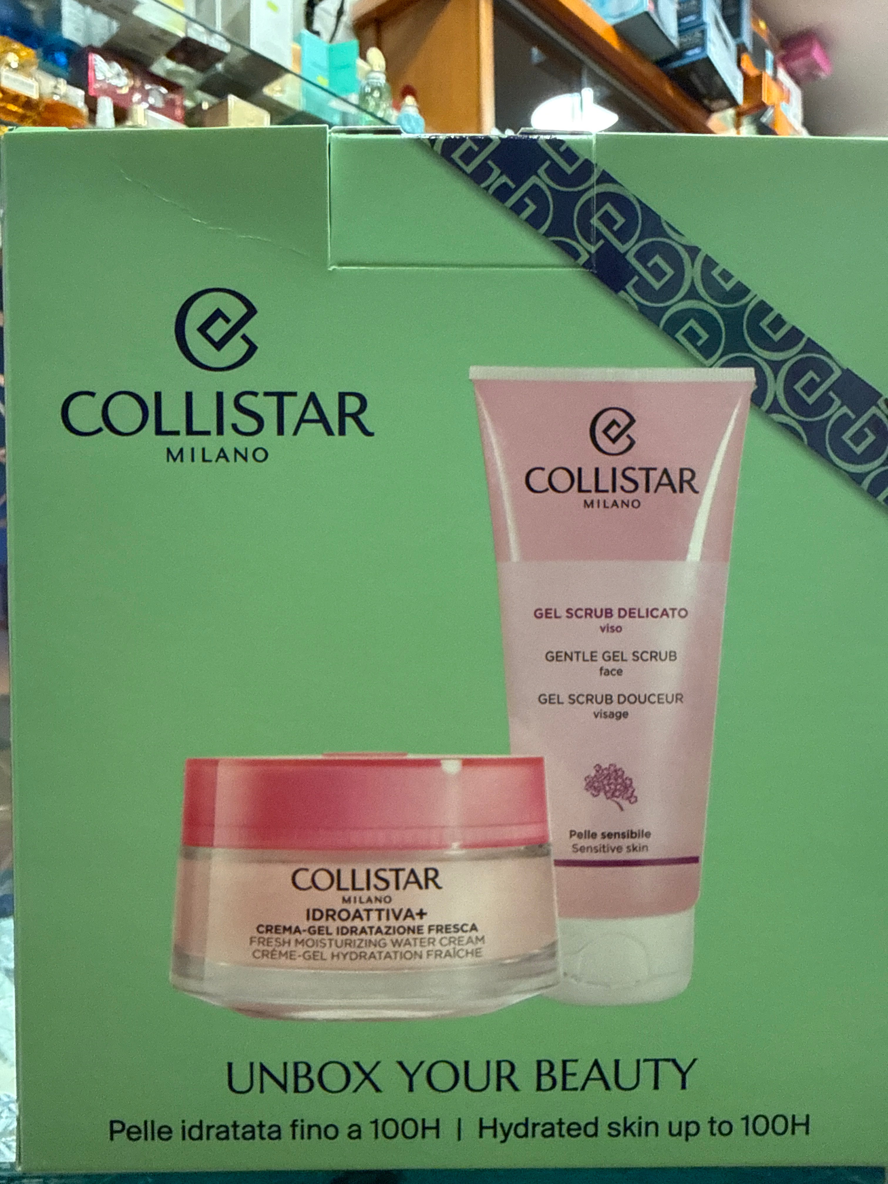 Collistar kit crema Idroattiva+ ￼ crema-gel idratante fresca, 50 ml+ gel scrub delicato viso 100 ml