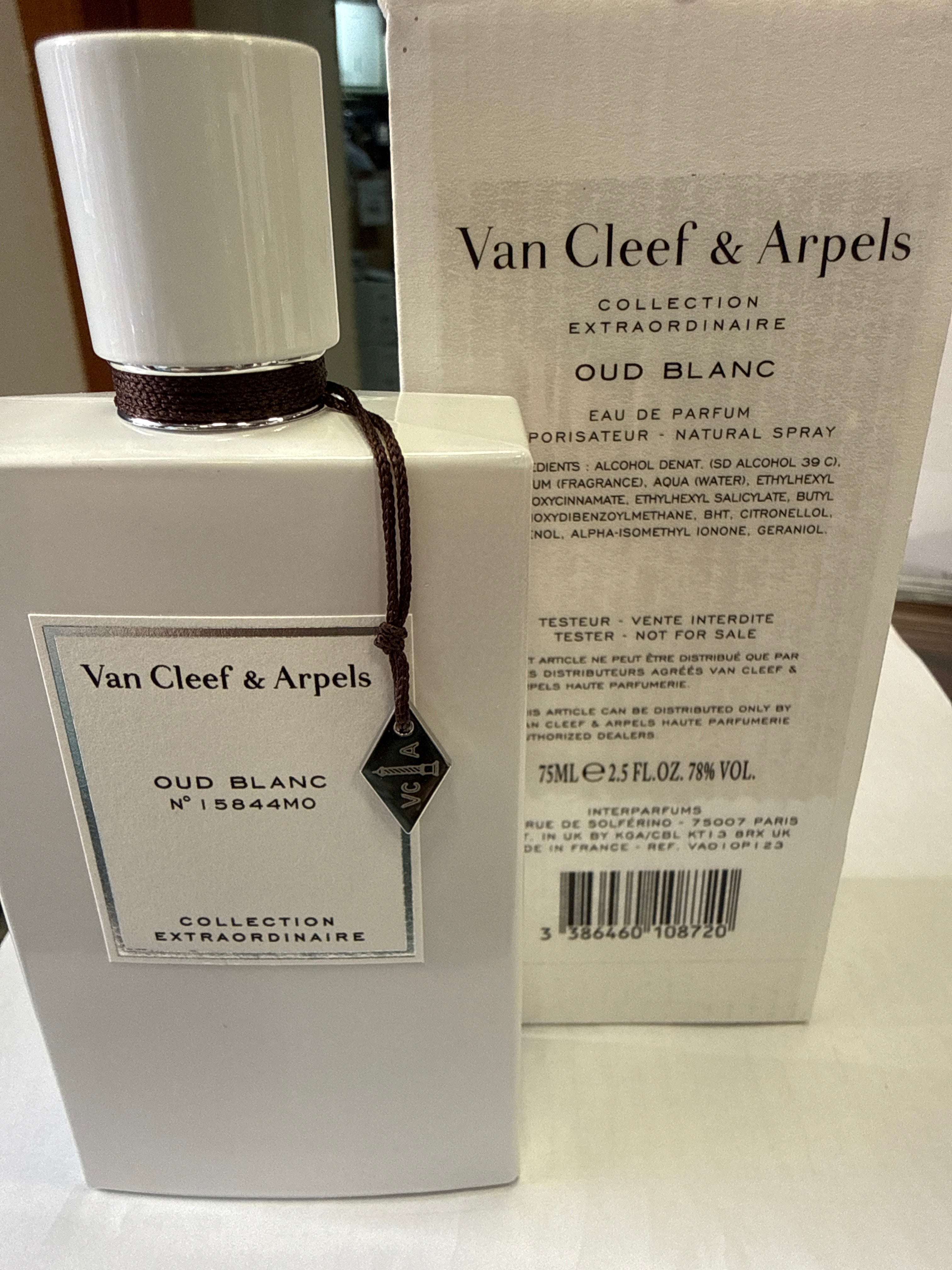 Tester Van Cleef & Arpels collection Extraordinarie Oud Blanc edp 75ml