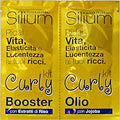 Silium Kit Curly Olio + Booster Trattamento Rivitalizzante Capelli Ricci Con Jojoba Ed Estratti Di Riso 2 Bustine 12ml