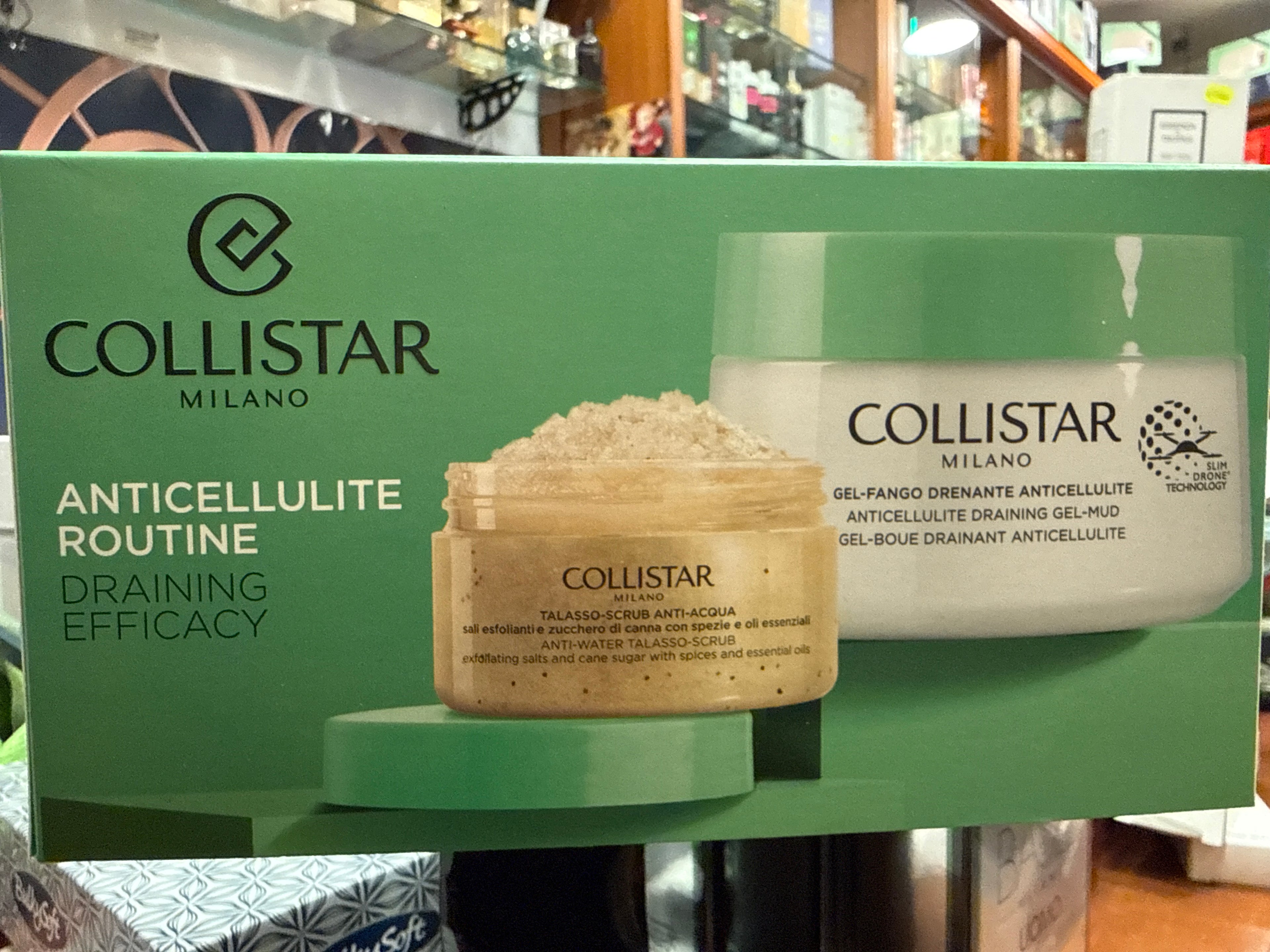 Collistar kit Gel-Fango drenante anticellulite  400ml + Talasso scrub anti Acqua 150ml