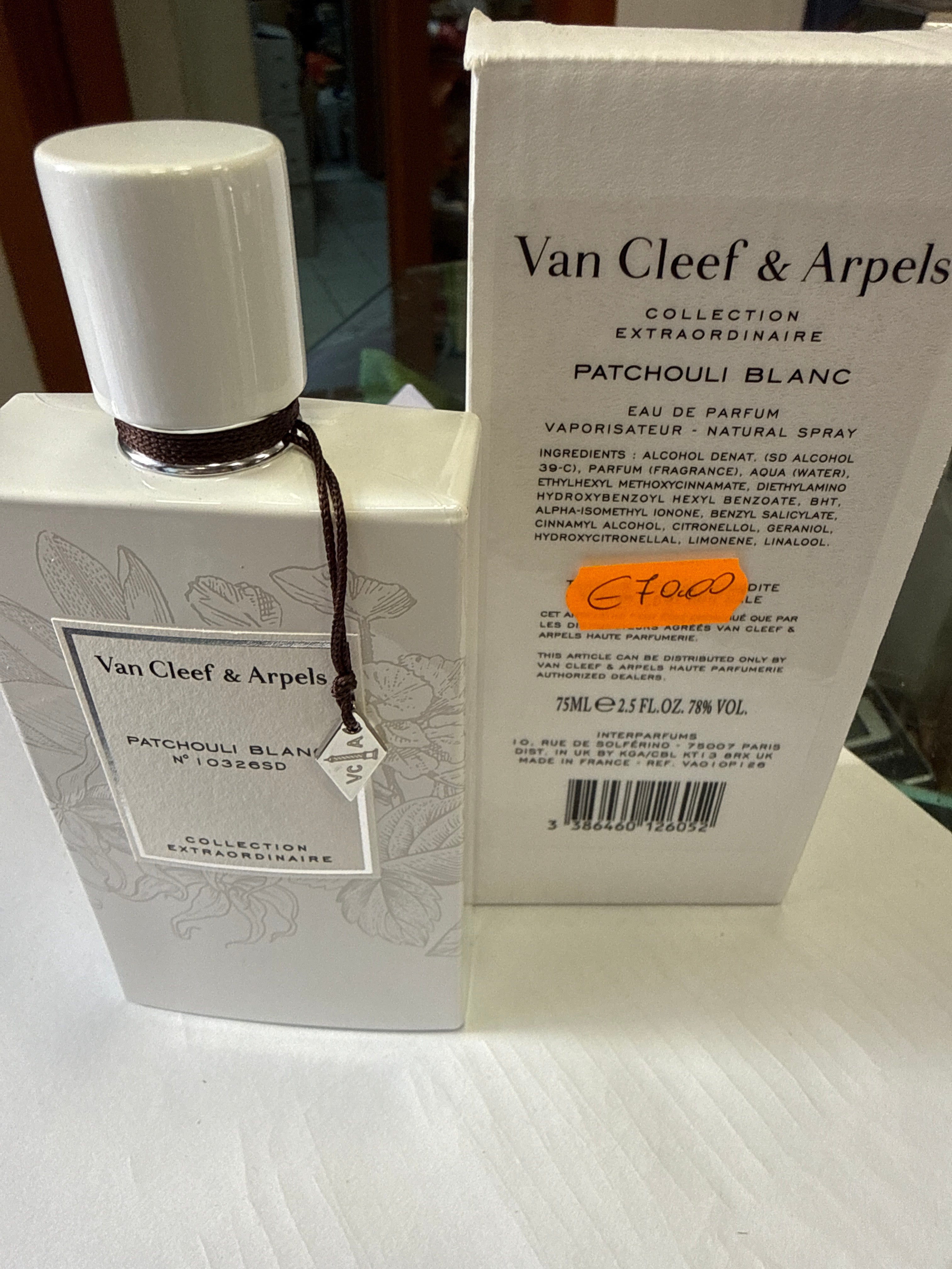 Tester Van Cleef & Arpels collection Extraordinarie Patchouli Blanc edp 75ml