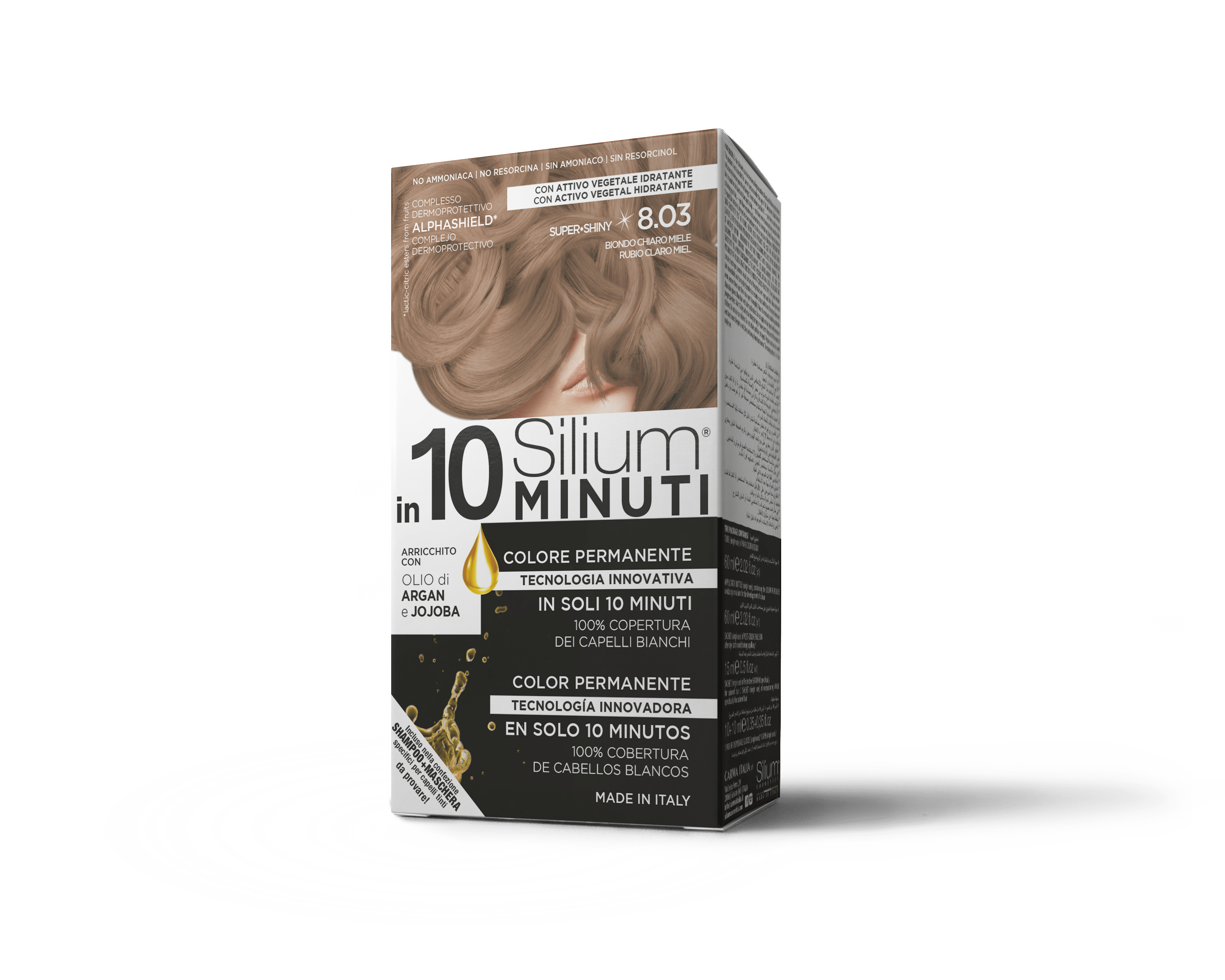 Silium 8.03  in 10 Minuti Colorazione Permanente